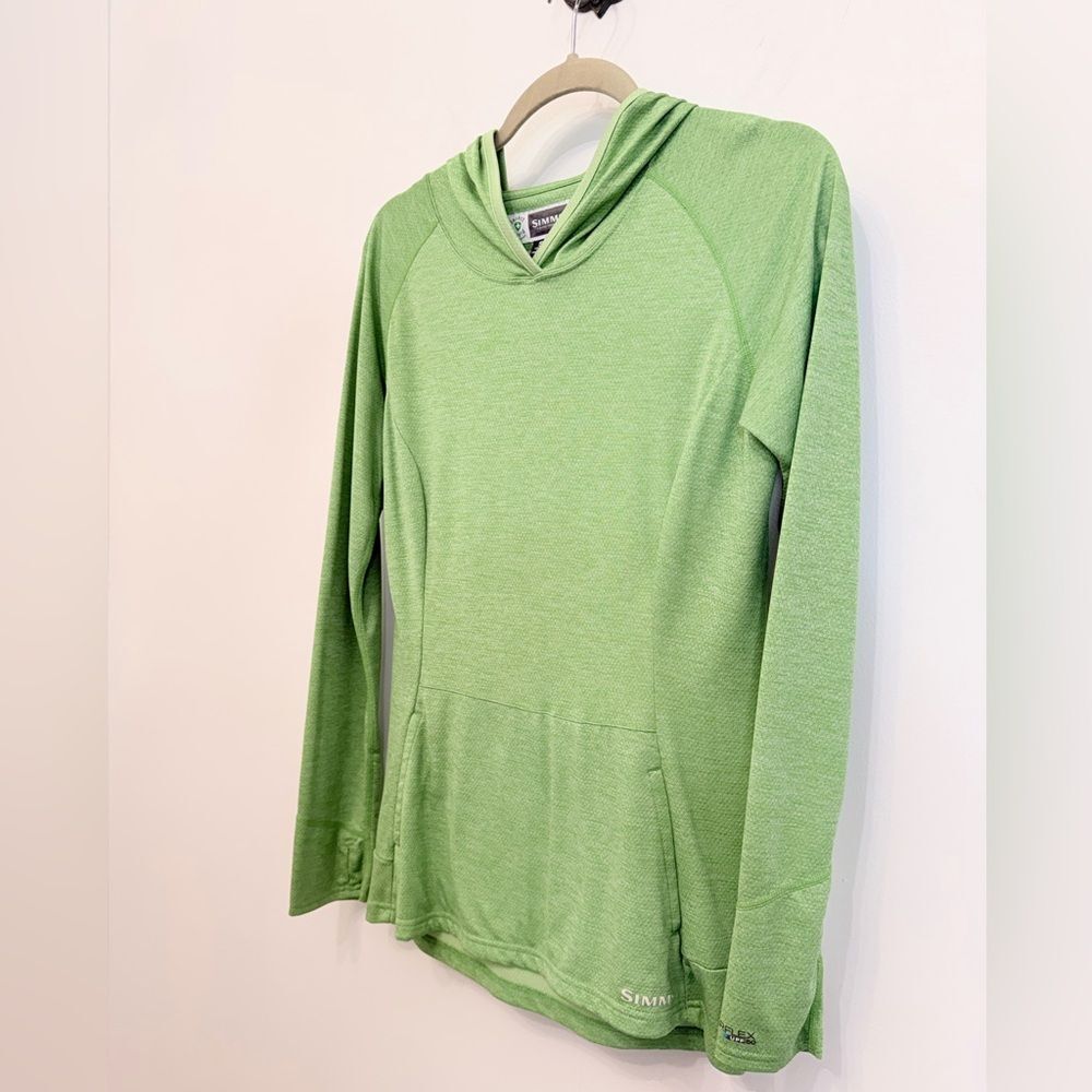 Simms Fishing Bugstopper Hoody Shirt Meadow Green Women’s Small InsectShield - Picture 7 of 12
